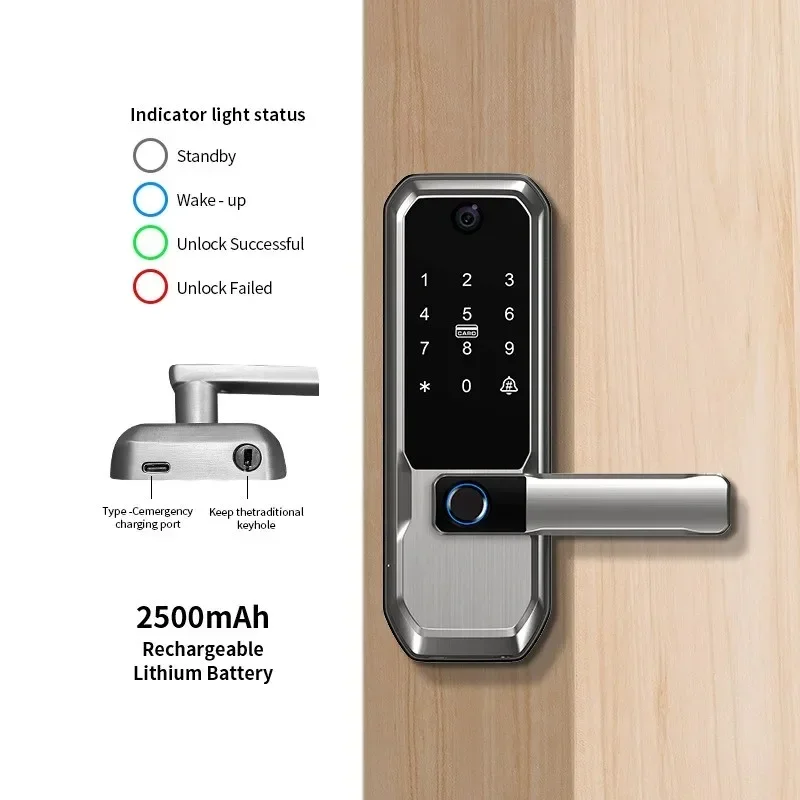 Tuya WiFi Smart Door Lock With - Smart Door Lock Wifi ulasan dan harga