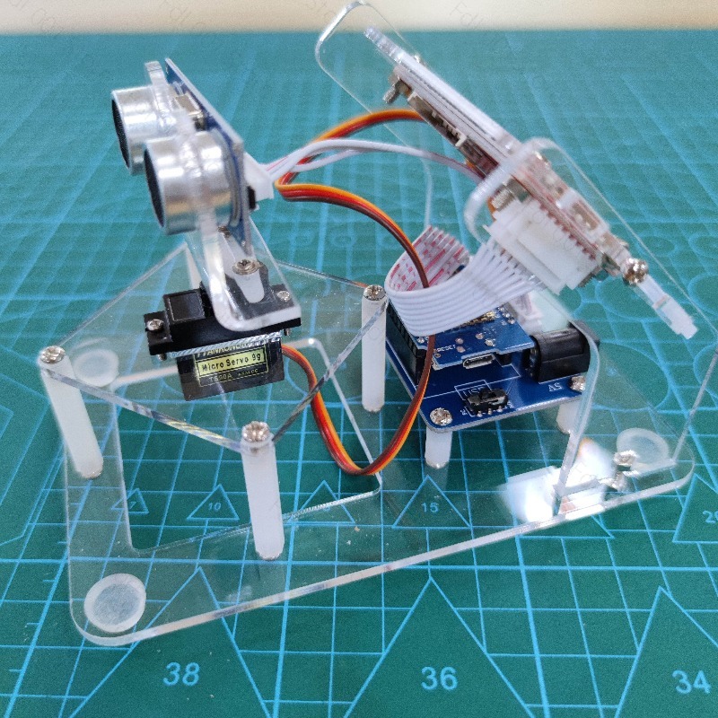 DIY Ultrasonic Radar Scanning  - Sensor Kit Arduino ulasan dan harga