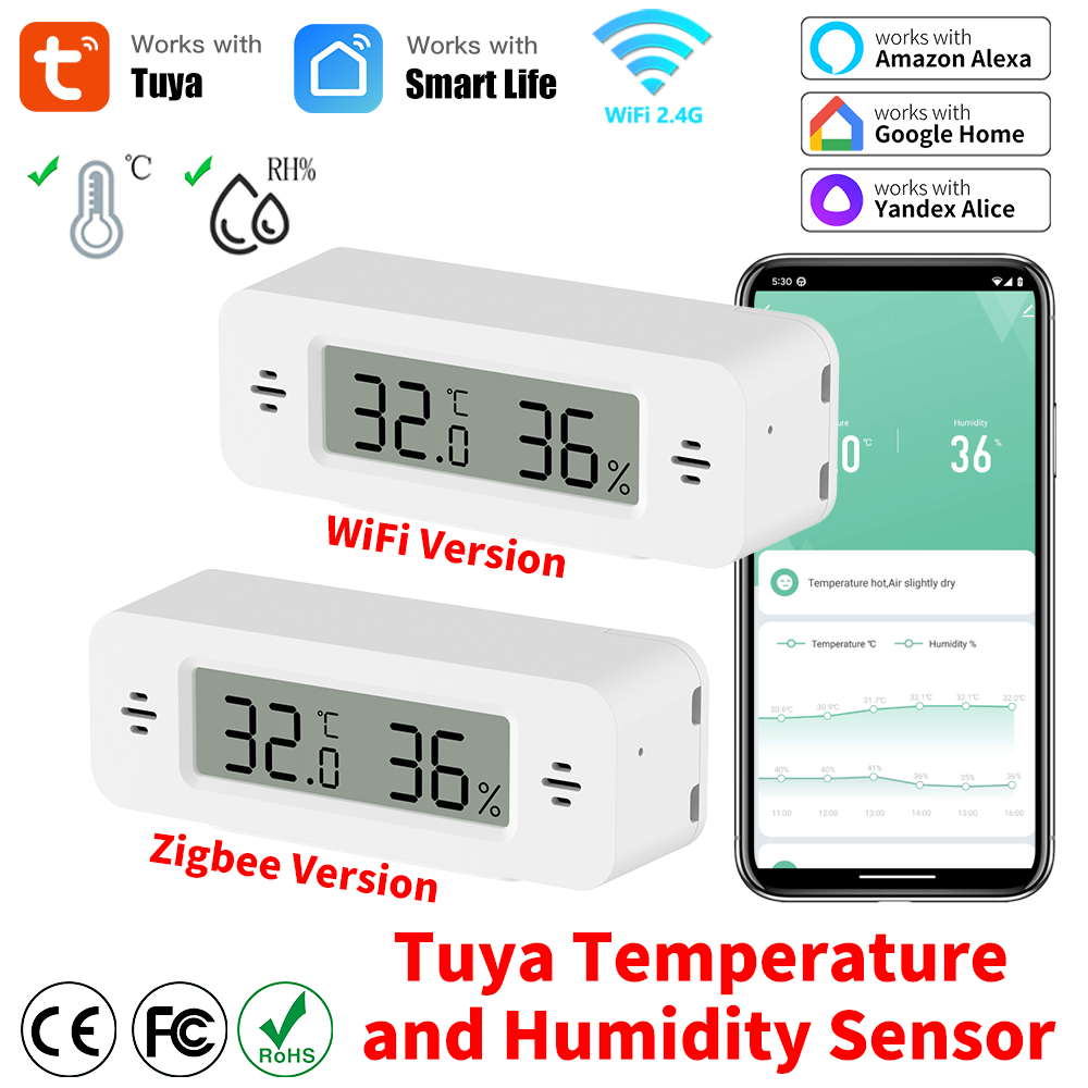 Tuya WiFi/Zigbee Temperature H - Smart Home Automation Kit ulasan dan harga