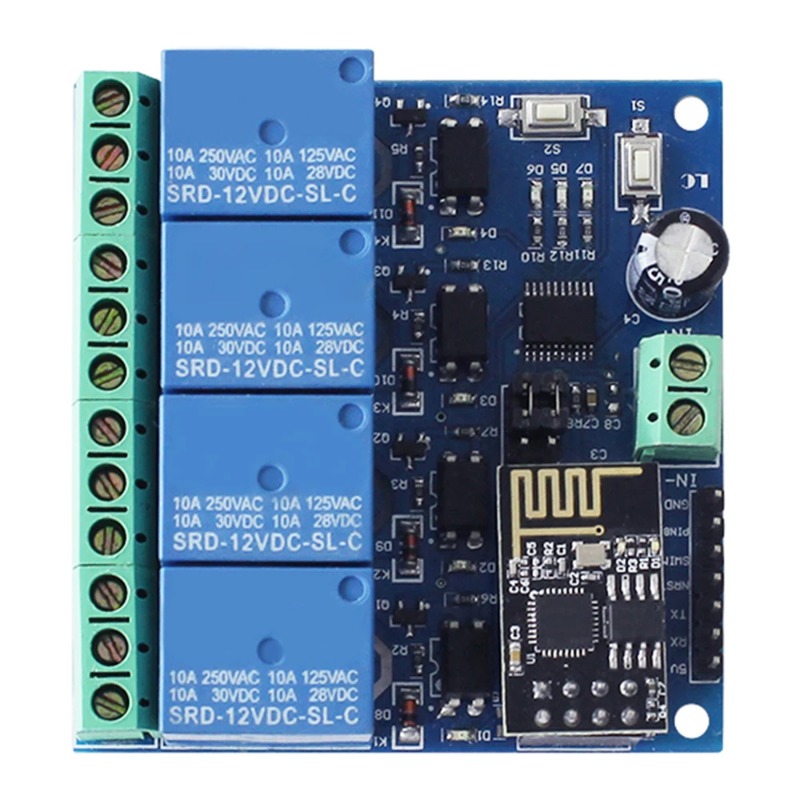 ESP8266 ESP-01 4-way WiFi rela - Esp8266 Relay Module ulasan dan harga