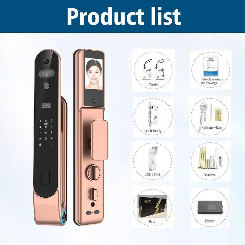 High quality 3D Face Lock Pass - Smart Door Lock Wifi ulasan dan harga