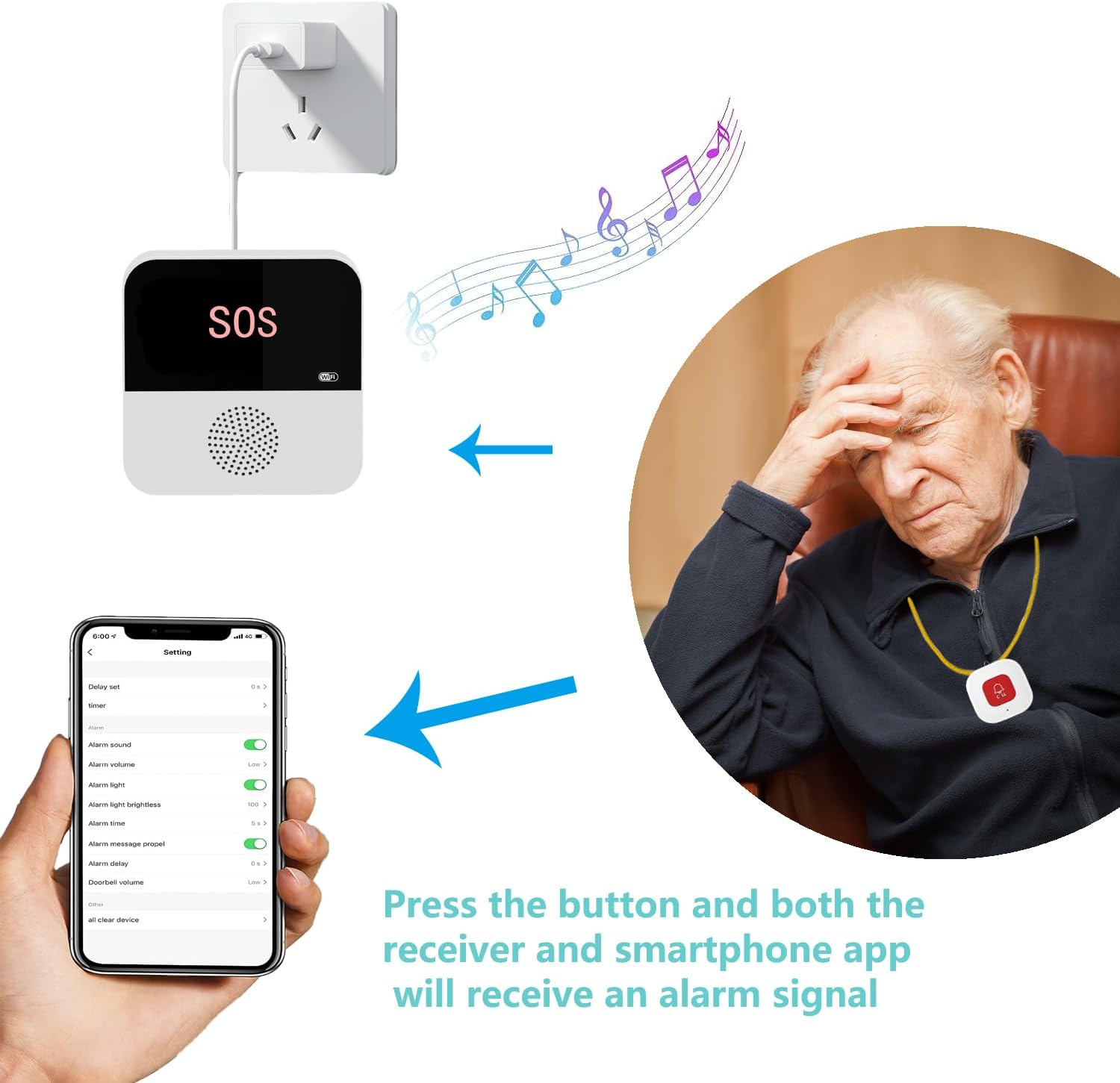 Wireless WiFi Elderly Caregive - Wifi Smart Plug ulasan dan harga